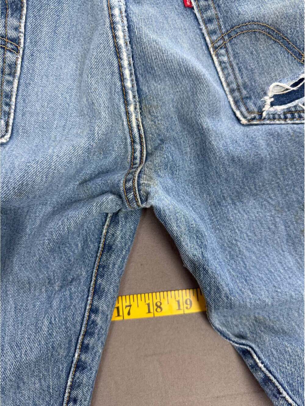 Levi’s Faded Distressed 100% Cotton Button-Fly Jeans